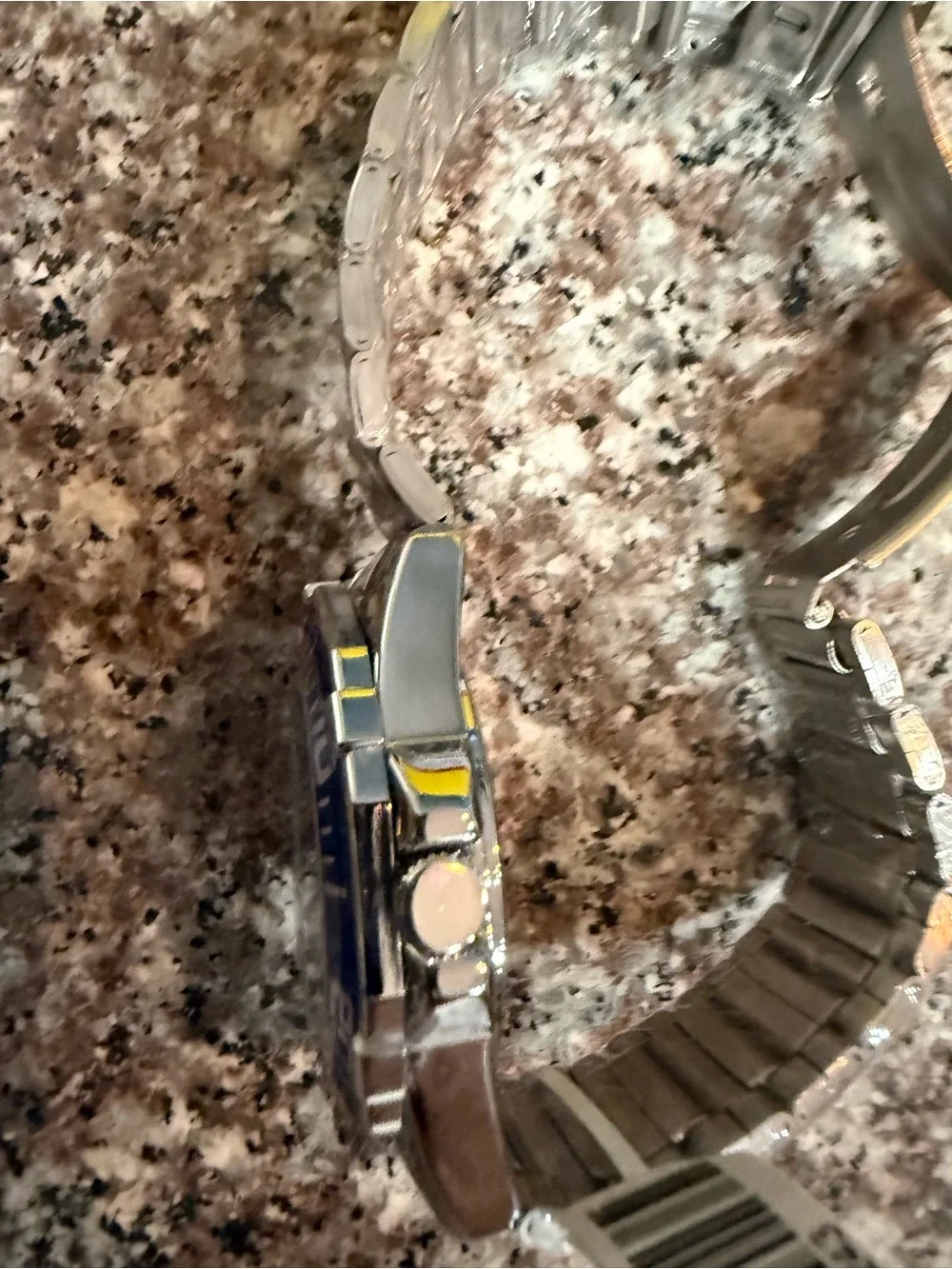 Invicta Silver Stainless Steel Watch with Blue Dial